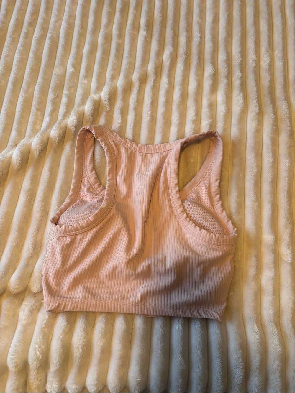 all in motion Light Pink Ribbed Racerback Sports Bra